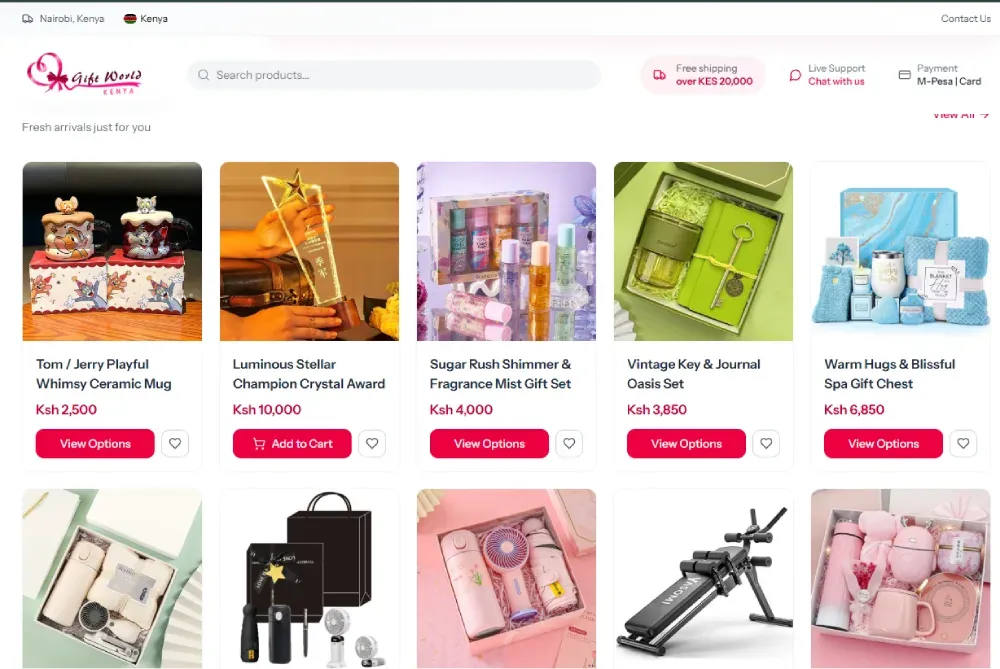 Gift World Kenya - E-commerce SEO by Mjini Digital