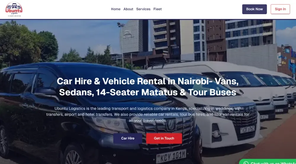 Ubuntu Logistics - Website by Mjini Digital